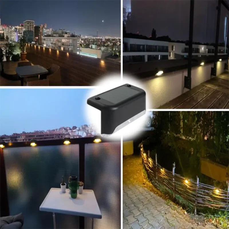 Lumini Solare LED pentru Scări și Balcon - Impermeabile, Aprindere Automată