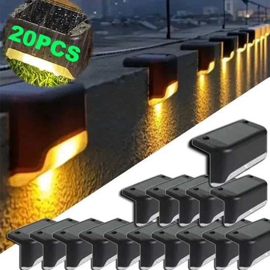 Lumini Solare LED pentru Scări și Balcon - Impermeabile, Aprindere Automată