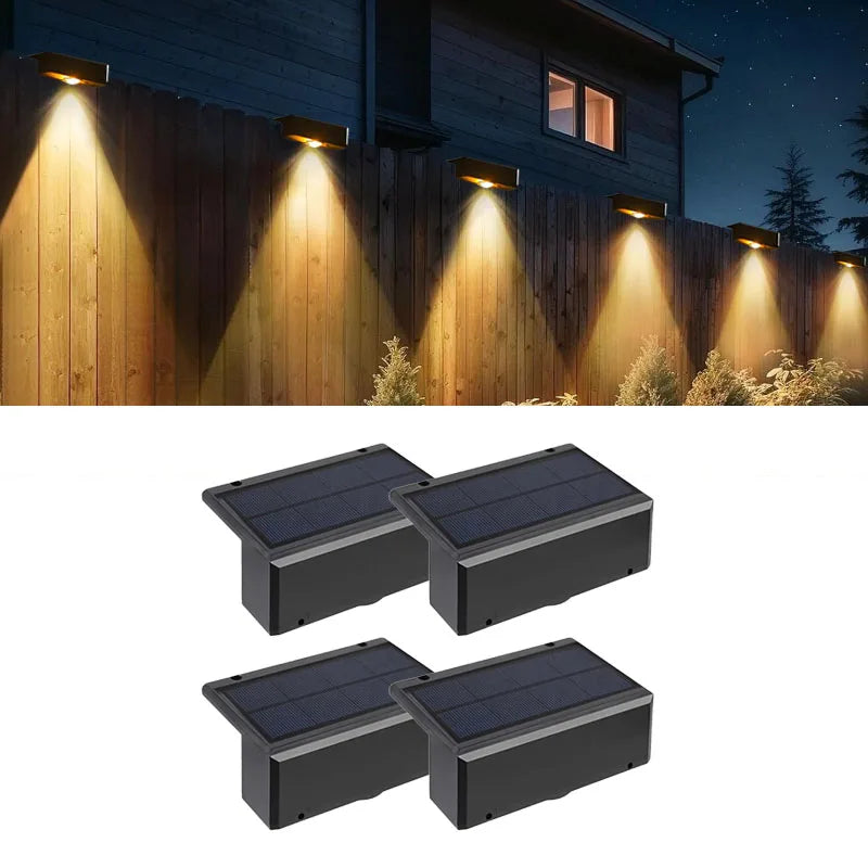 Lumini Solare LED pentru Perete și Gard - IP65 Impermeabile, Wireless