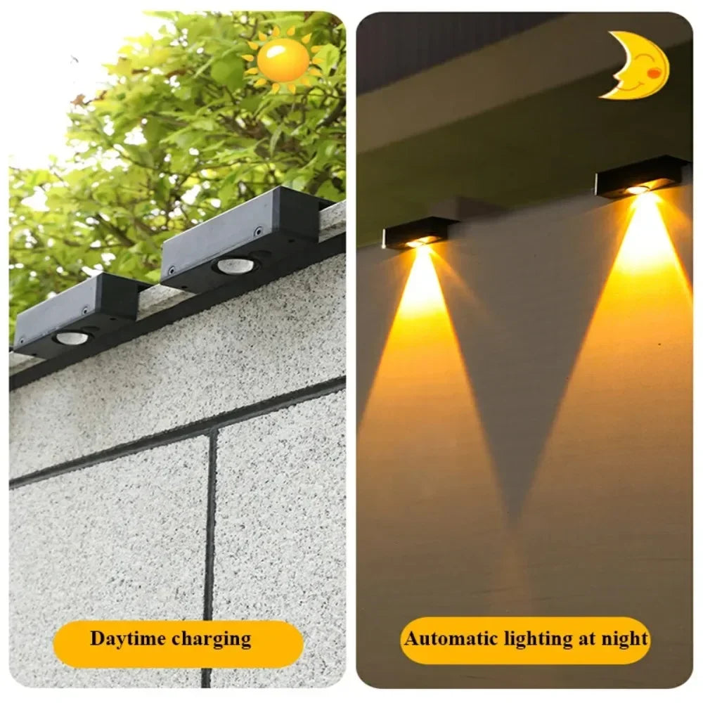 Lumini Solare LED pentru Perete și Gard - IP65 Impermeabile, Wireless