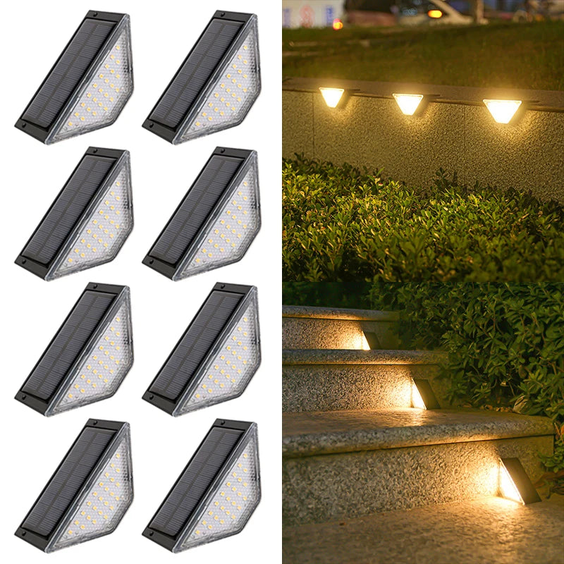 Set 8 Lumini Solare LED pentru Deck și Terasă - Impermeabile