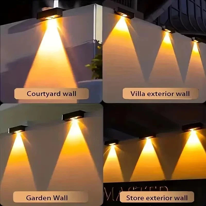 Lumini Solare LED pentru Perete și Gard - IP65 Impermeabile, Wireless