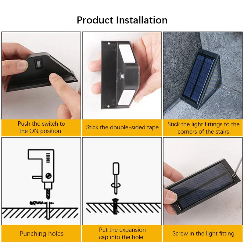 Set 8 Lumini Solare LED pentru Deck și Terasă - Impermeabile