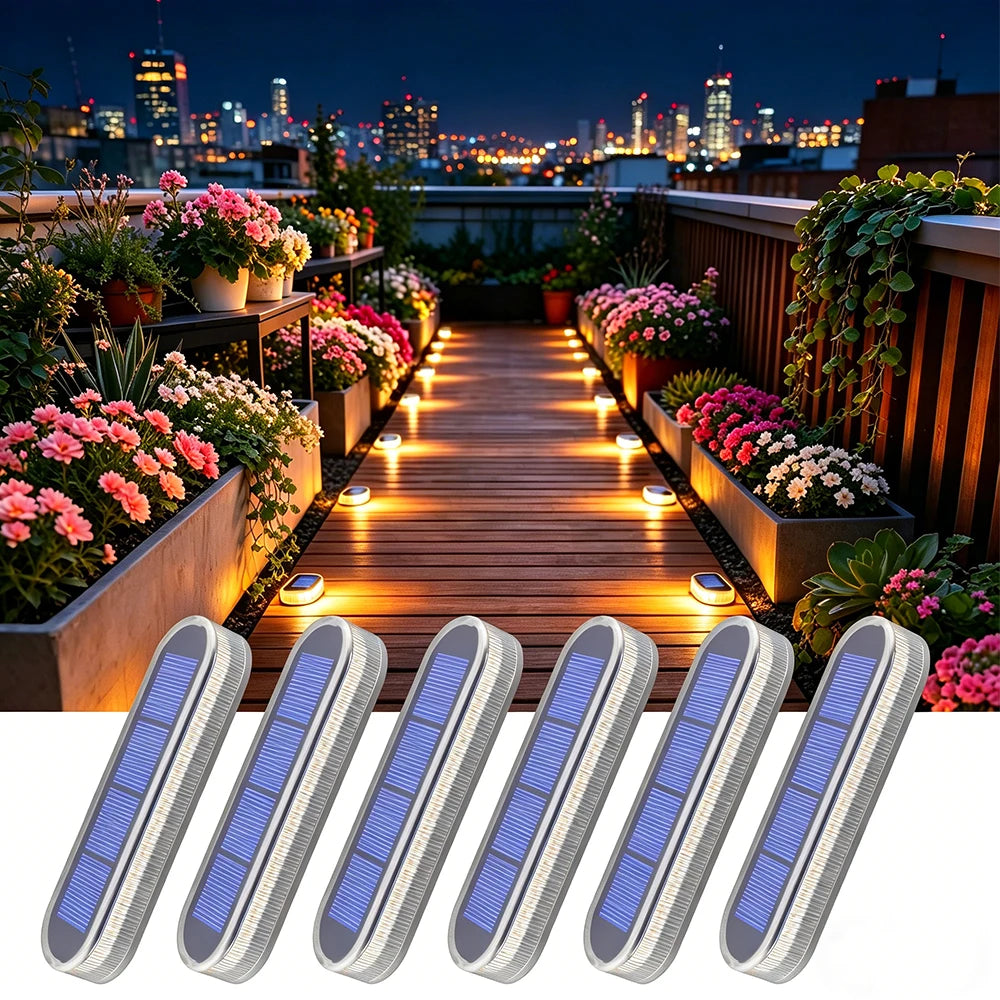 Lumini Solare LED pentru Trepte și Alei Carosabile - IP68, Rezistente 5 Tone