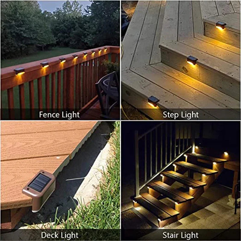 Lumini Solare LED pentru Scări și Balcon - Impermeabile, Aprindere Automată